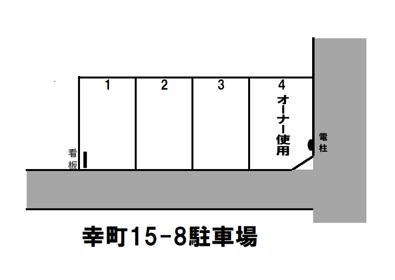 幸町15-8駐車場の駐車配置図