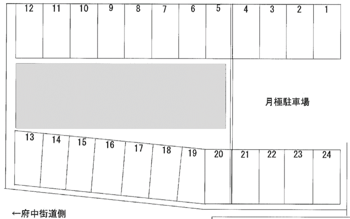 かたばみパーキングの駐車配置図