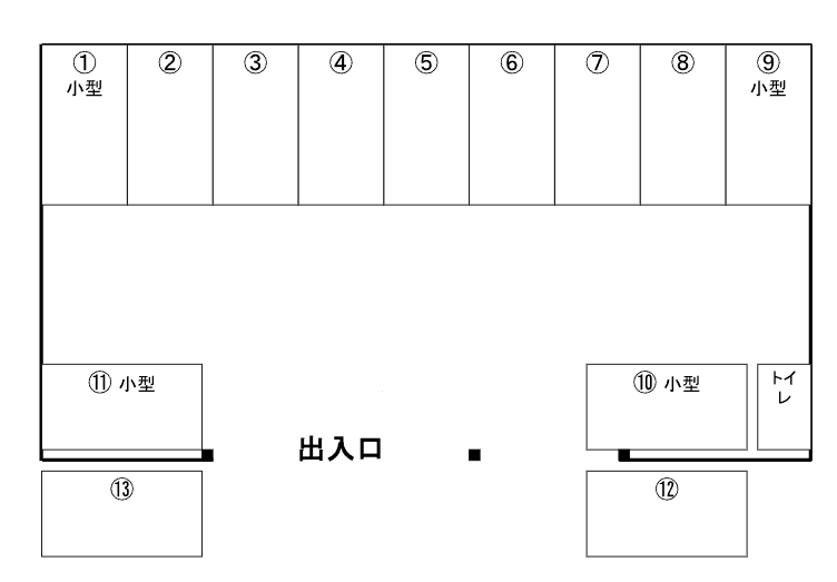 村上パーキングの駐車配置図