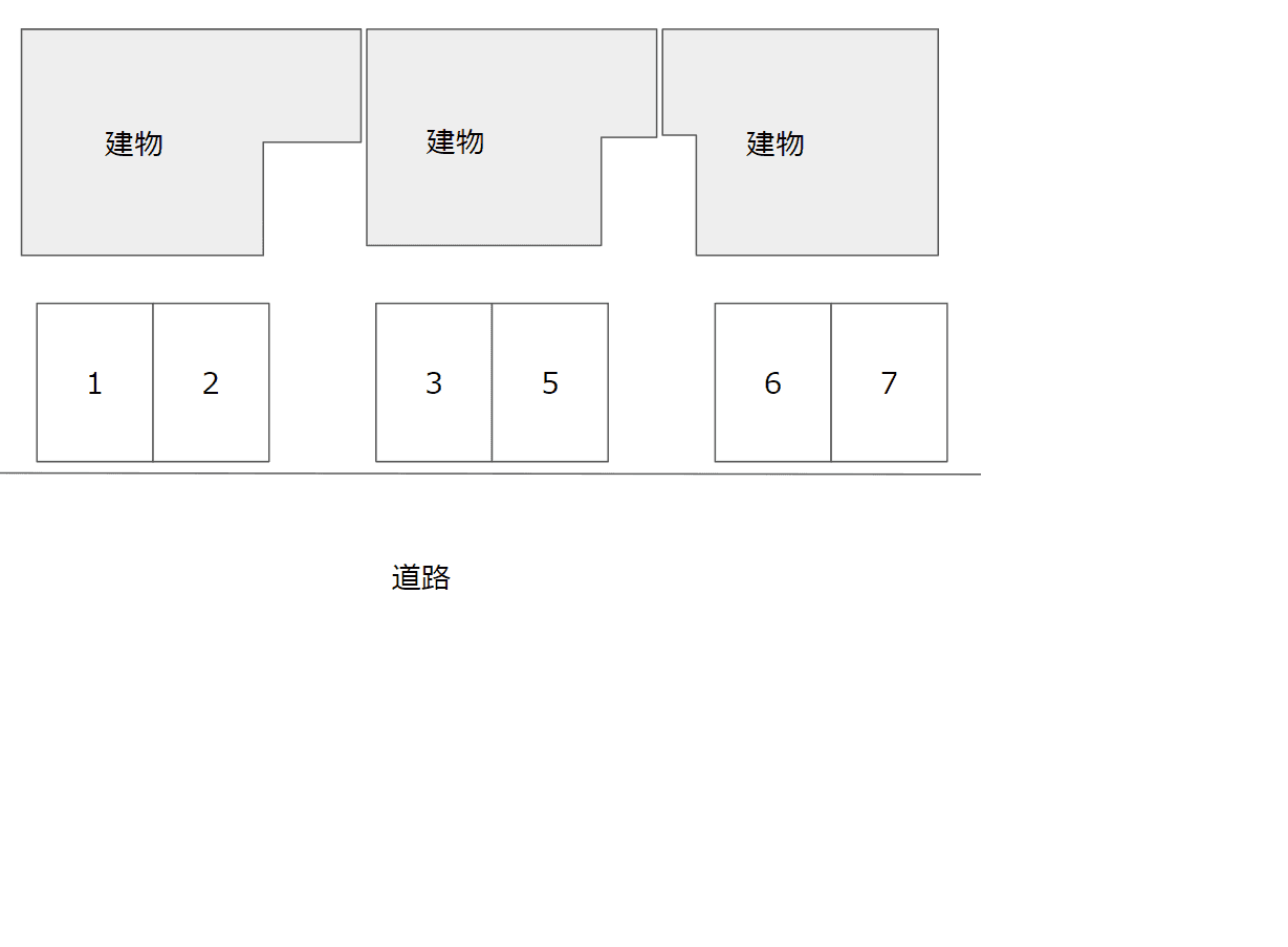 ハイツフローラの駐車配置図