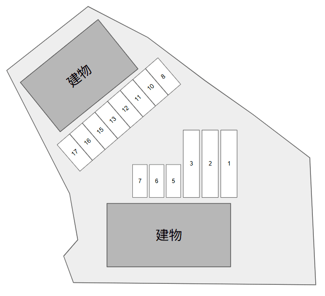 Twilight A・B敷地外別駐車場の駐車配置図