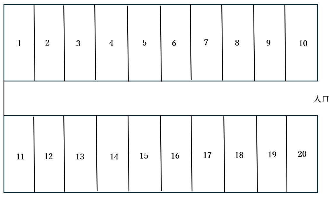 平成さくら駐車場の駐車配置図