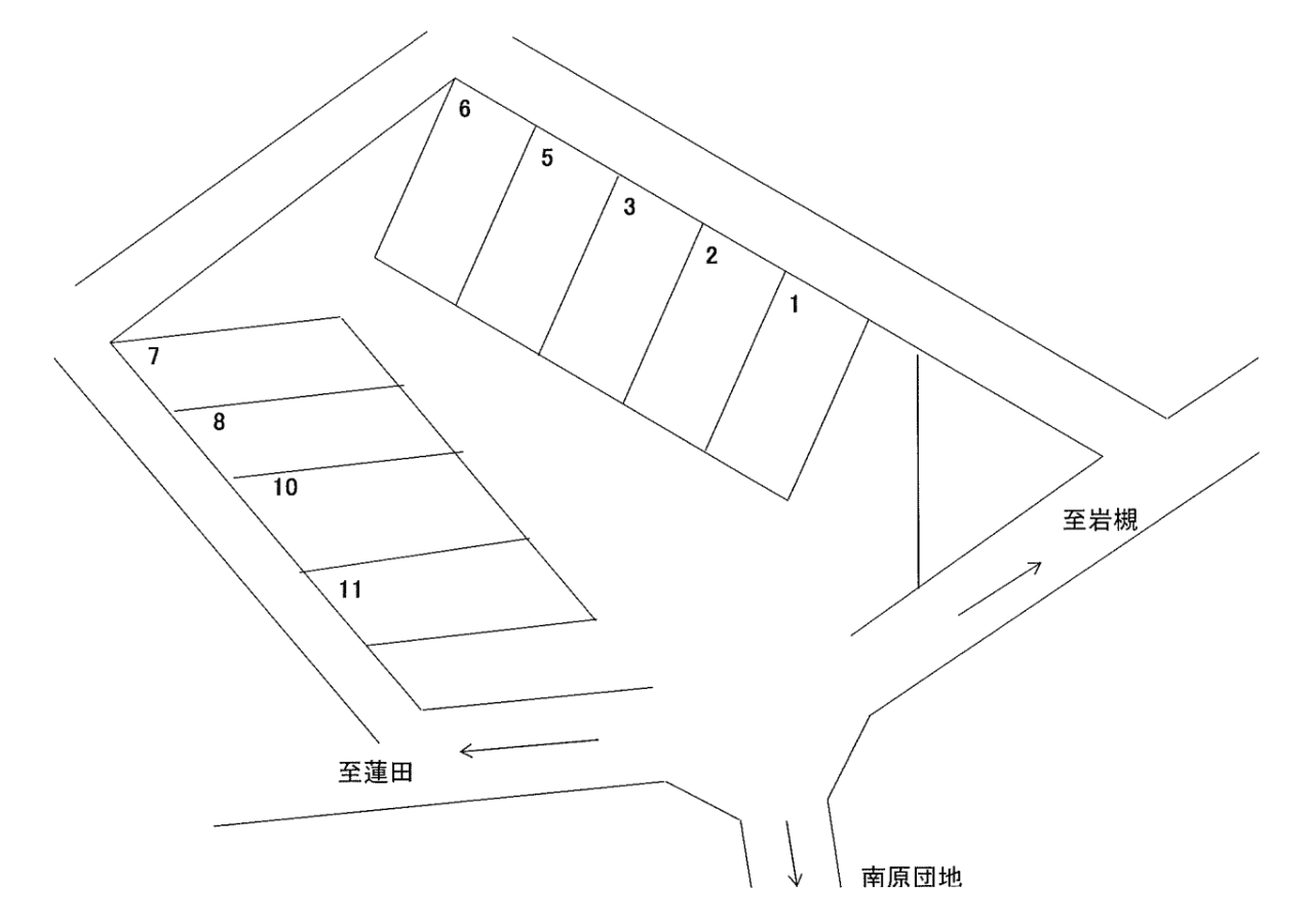 高野駐車場の駐車配置図