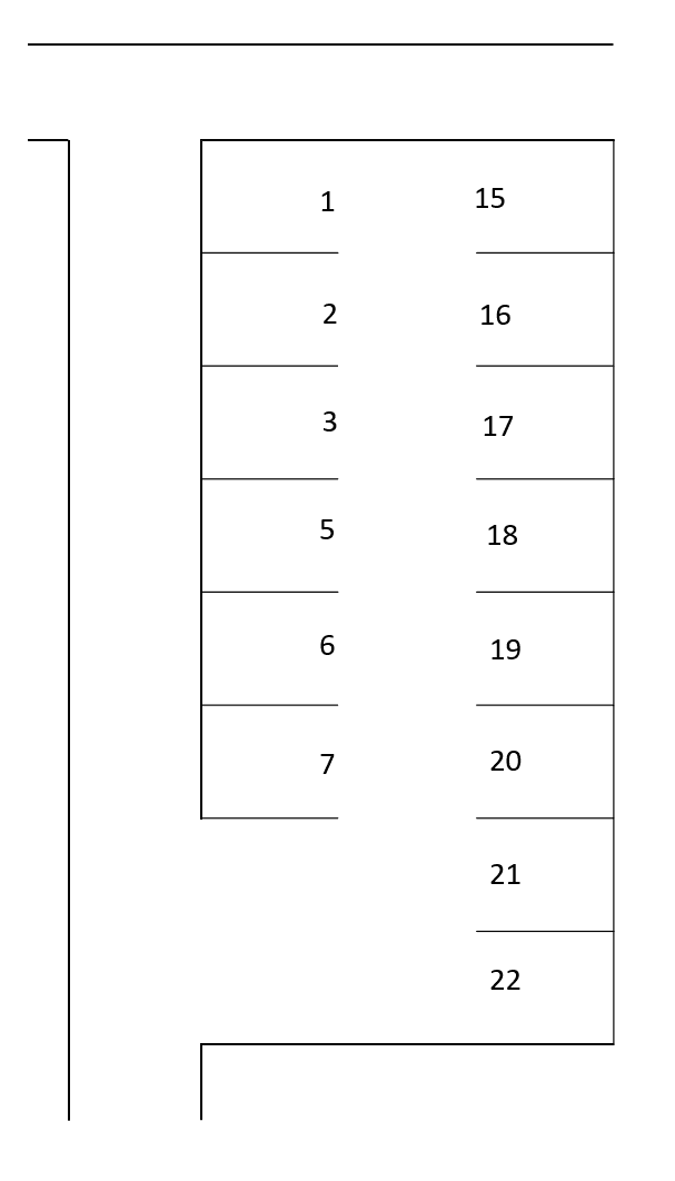 ジュノ弁天パーキングの駐車配置図