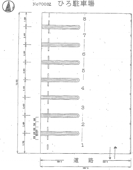 ひろ駐車場の駐車配置図