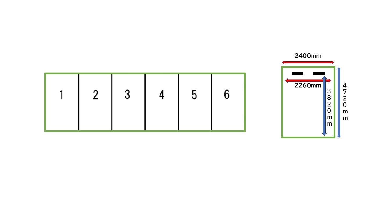 増泉1丁目パーキングの駐車配置図