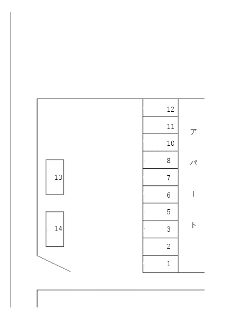 向小金4240252駐車場の駐車配置図