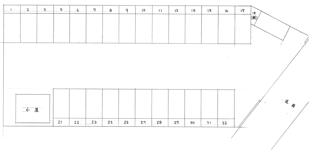 加藤駐車場の駐車配置図