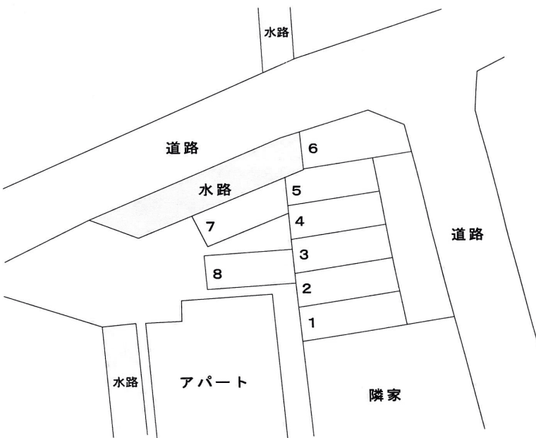 新栄荘駐車場の駐車配置図