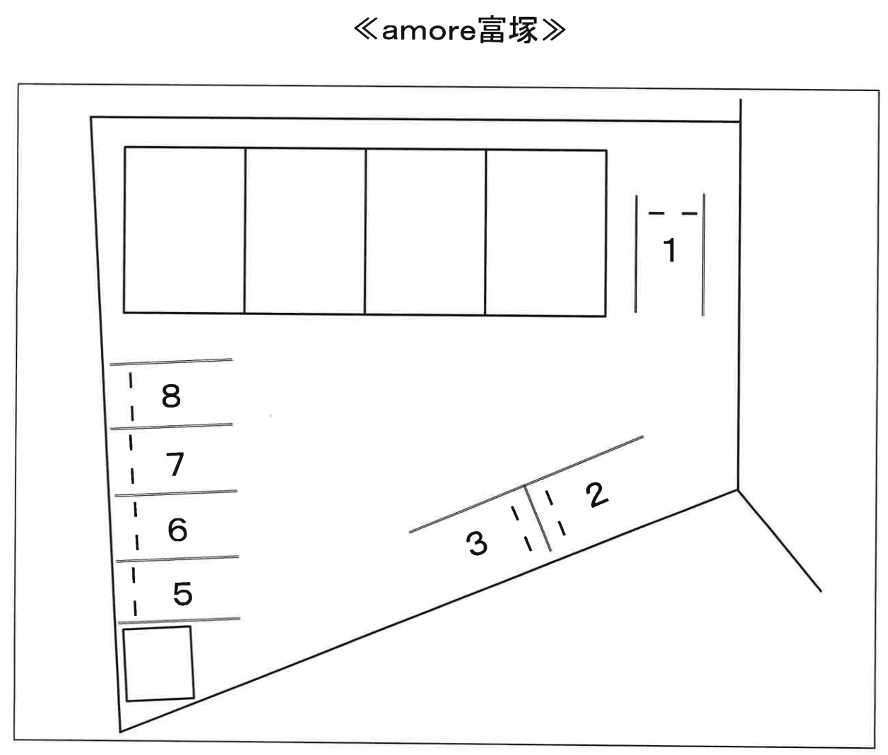 amore富塚の駐車配置図