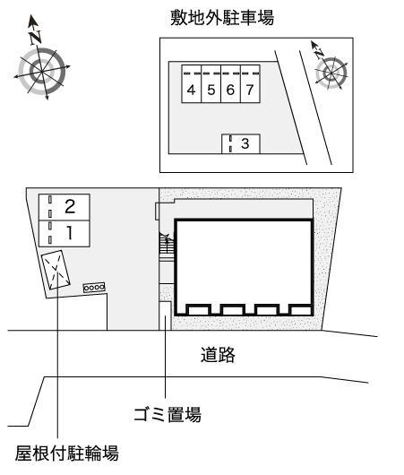 TAKAIKE(53956) 敷地外駐車場の駐車配置図