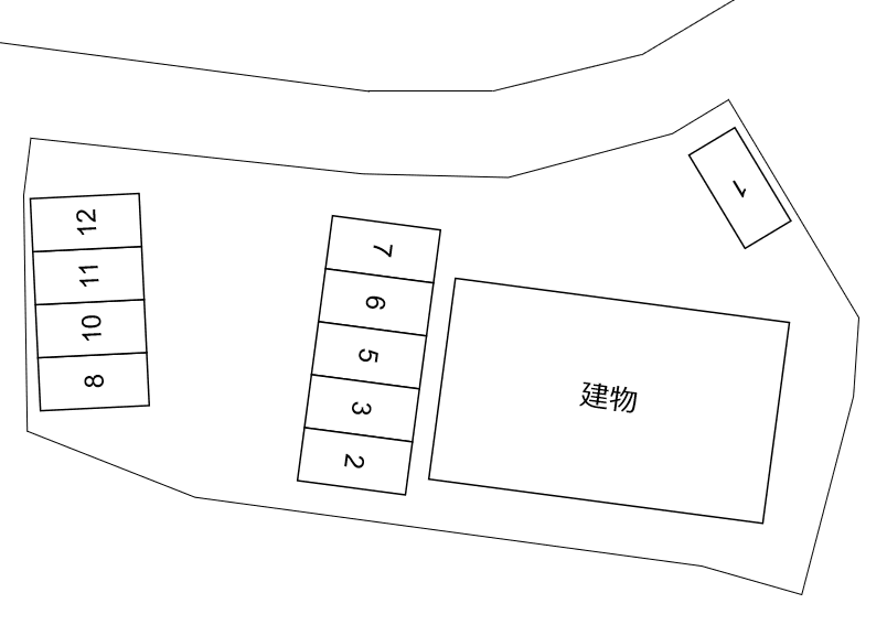メルヴェーユⅡ別駐車場の駐車配置図