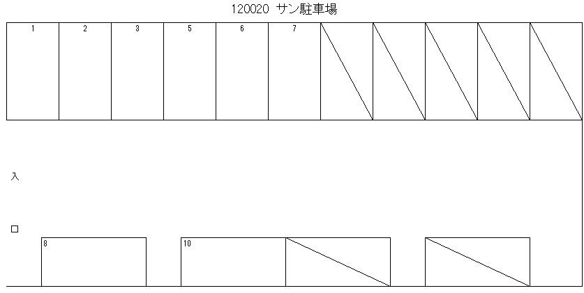 サン駐車場の駐車配置図