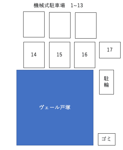 ヴェール戸塚駐車場の駐車配置図