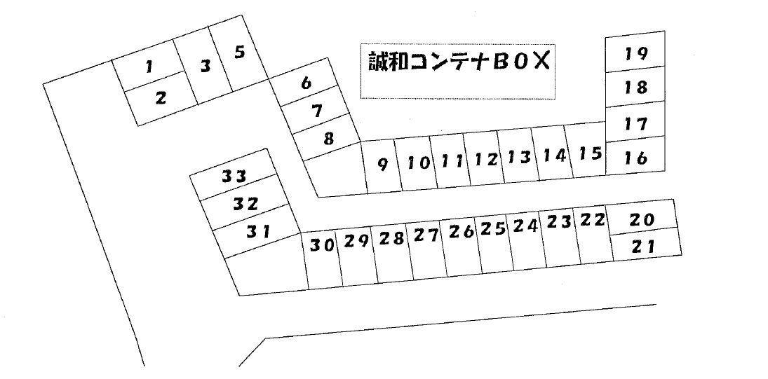 五月台第二駐車場の駐車配置図
