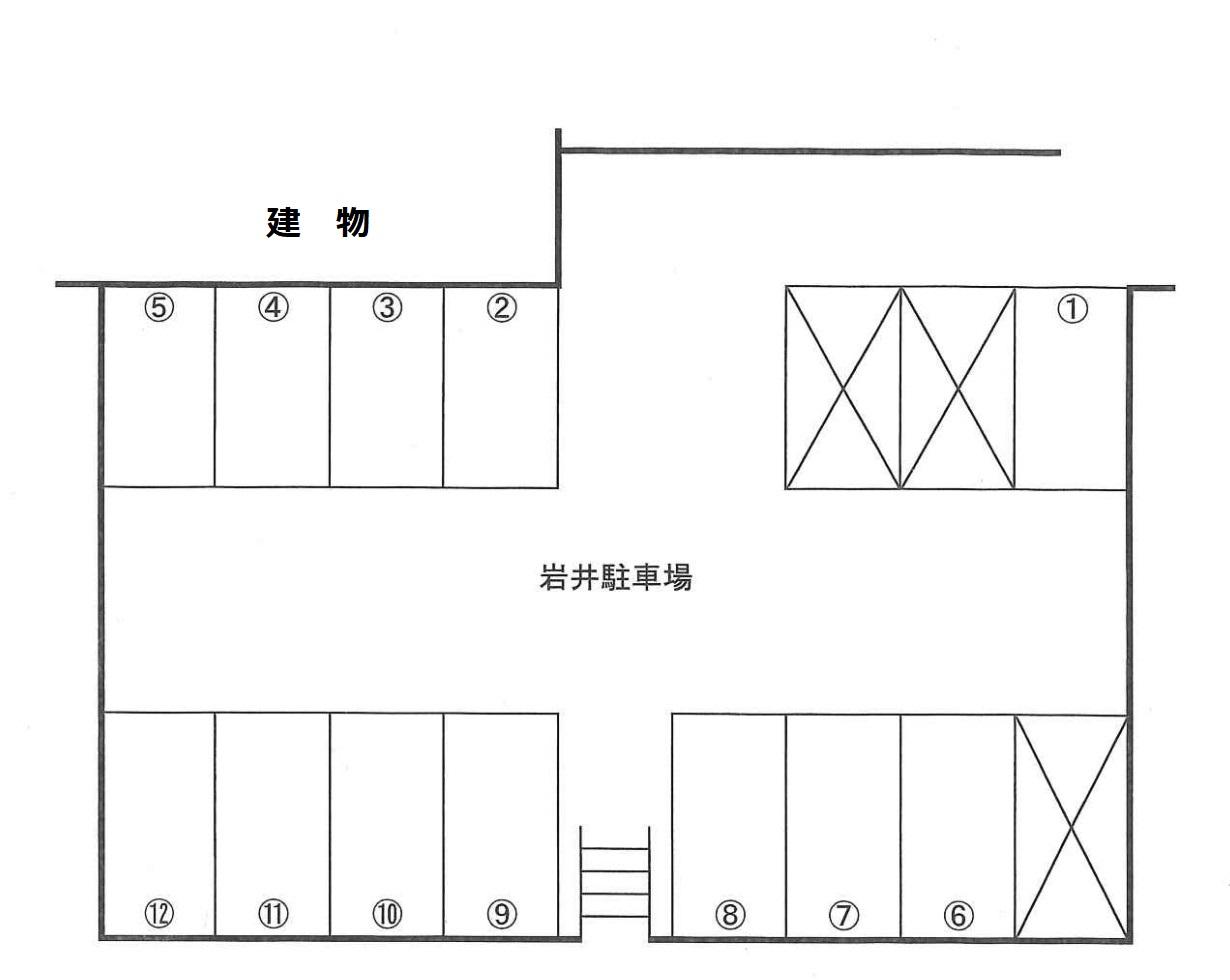 岩井駐車場の駐車配置図
