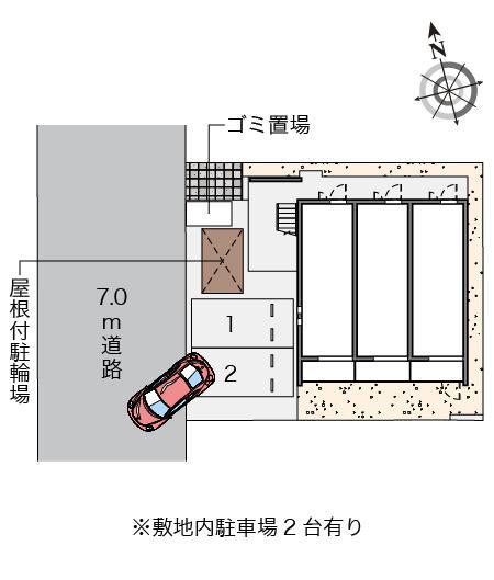 クレイノ蔦元(58058)の駐車配置図