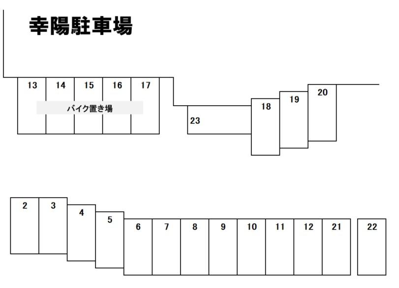 幸陽駐車場の駐車配置図
