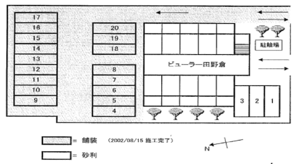 ビューラー田野倉の駐車配置図