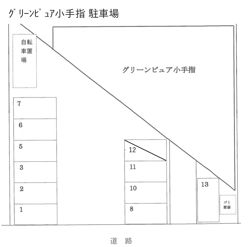 グリーンピュア小手指 駐車場の駐車配置図