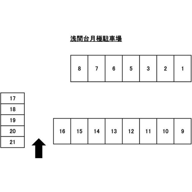 浅間台月極駐車場の駐車配置図