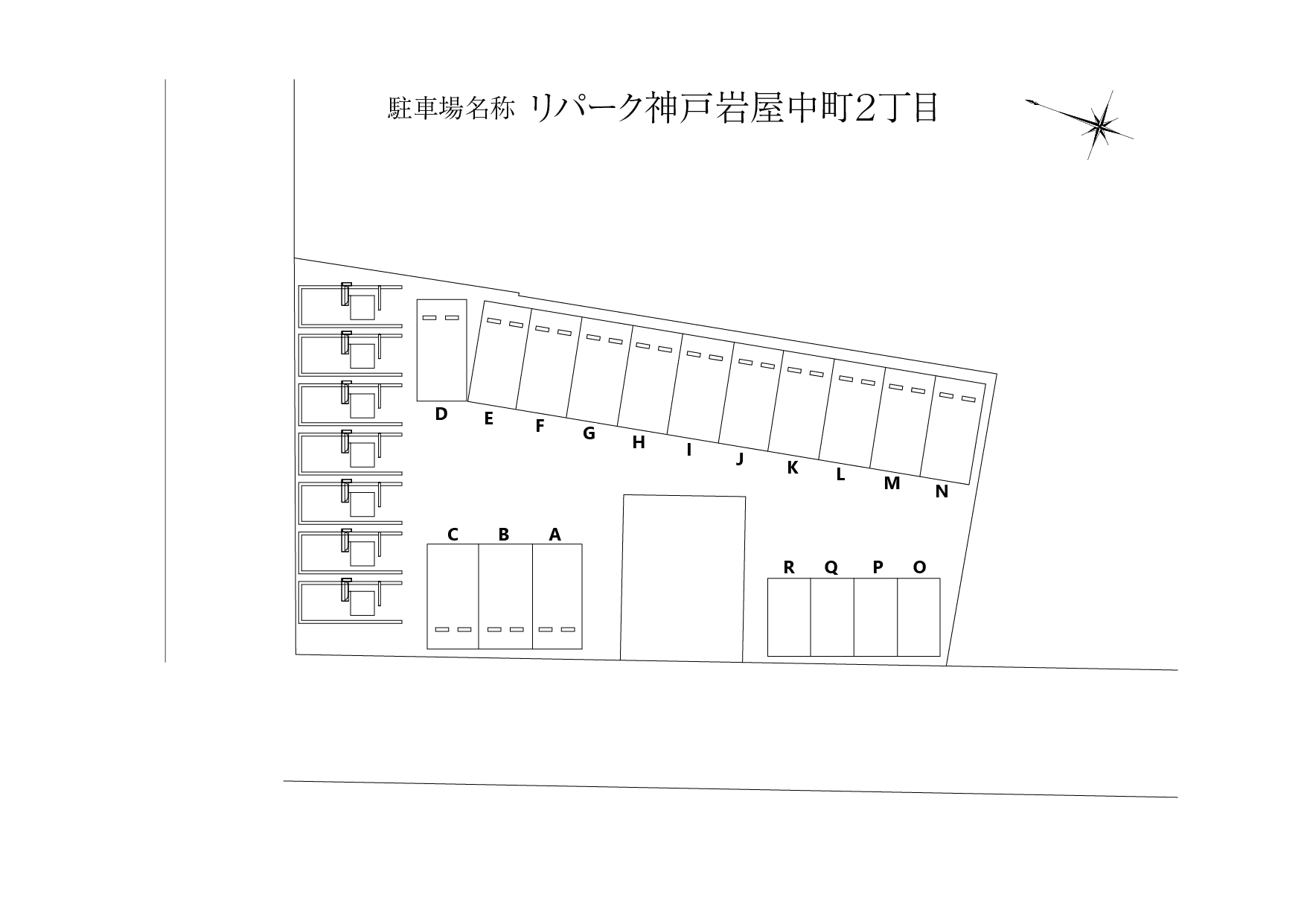 神戸岩屋中町2丁目の駐車配置図