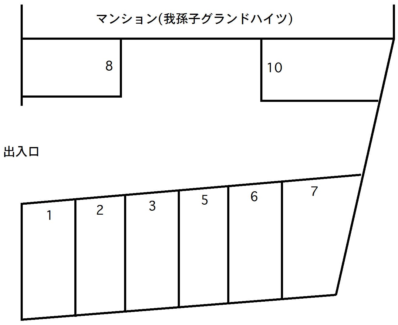 あびこプールの駐車配置図