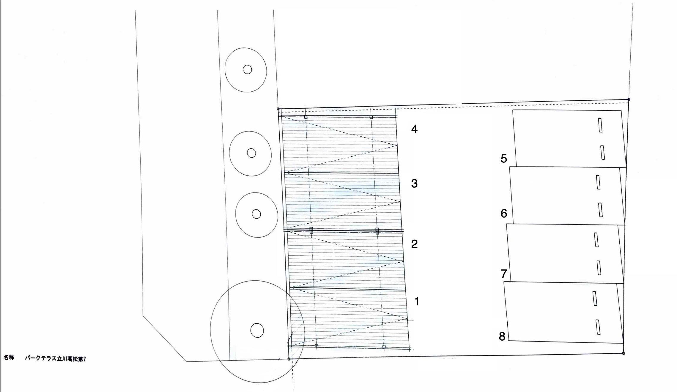 パークテラス高松第7の駐車配置図