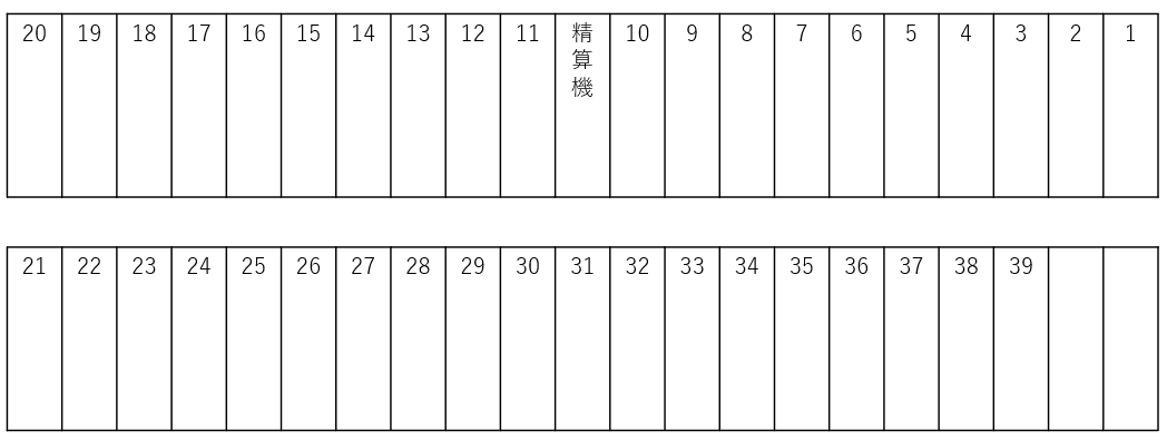 タイムパーキング長田駅前の駐車配置図