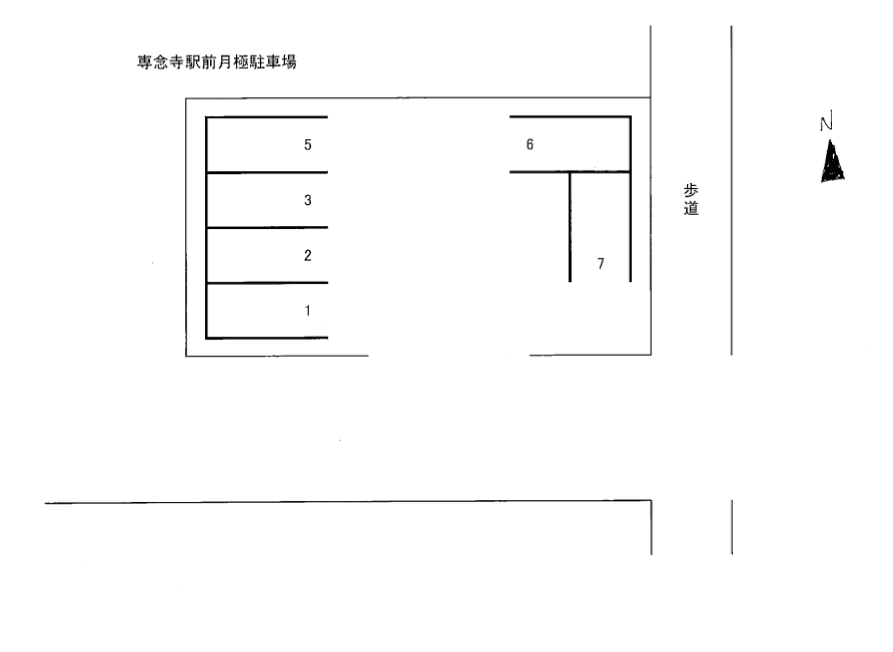 専念寺海南駅前駐車場の駐車配置図