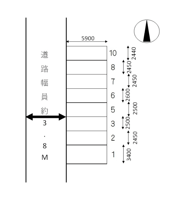 吉川駐車場の駐車配置図