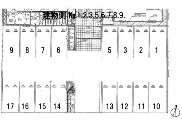 シエンプレ駐車場の駐車配置図