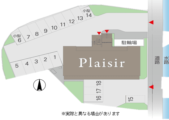 プレジールの駐車配置図