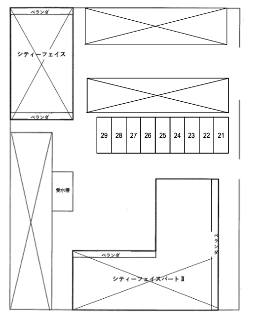 シティーフェイス・パートⅡの駐車配置図