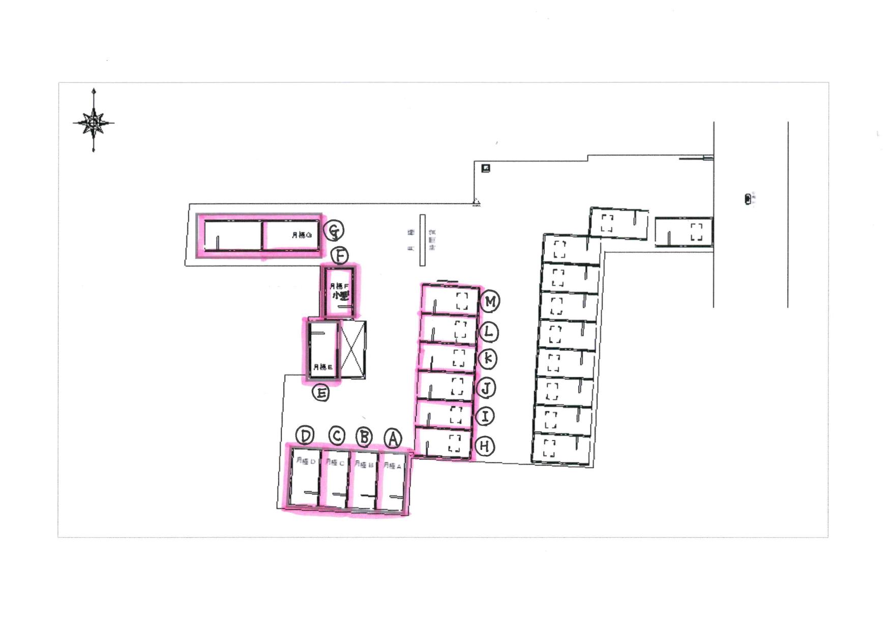 クレスト生野東の駐車配置図