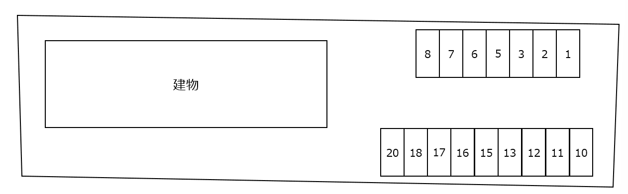 La fraise 楡木駅前別駐車場の駐車配置図