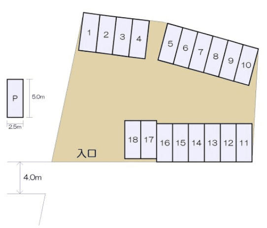 鵠沼神明二丁目駐車場の駐車配置図