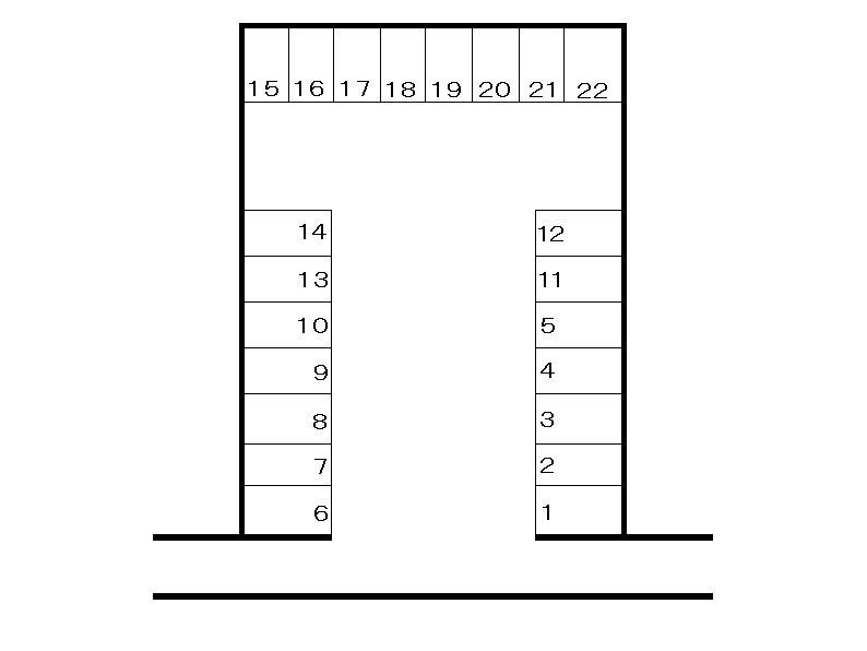 オート・スクウェアー吉野Ⅳの駐車配置図