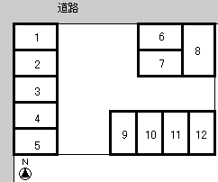 宮町今川パーキングの駐車配置図