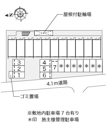 コンフォート上本町(17355)の駐車配置図