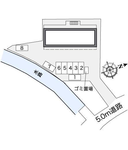 クレストコート(39384)の駐車配置図
