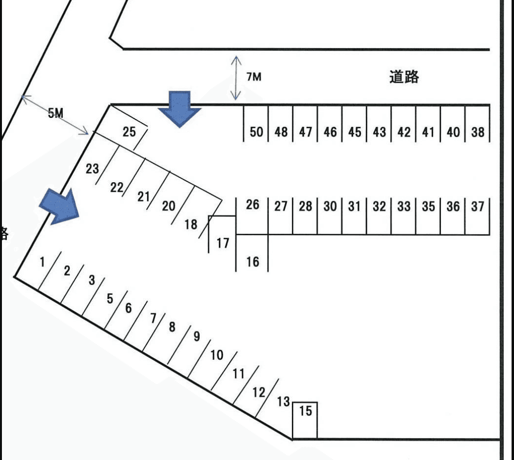 Kパーキングの駐車配置図