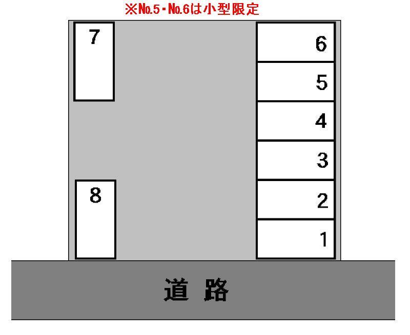城東日赤前パーキングの駐車配置図