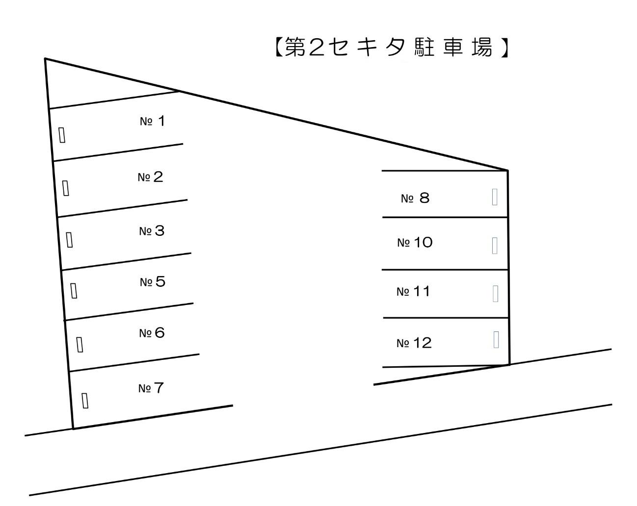 第2セキタ駐車場の駐車配置図