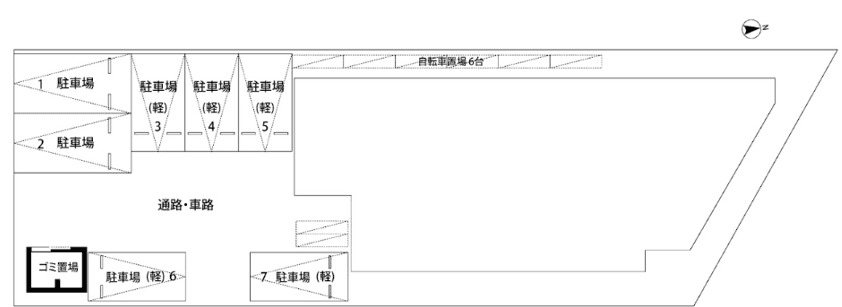 CB粕屋ライラックの駐車配置図