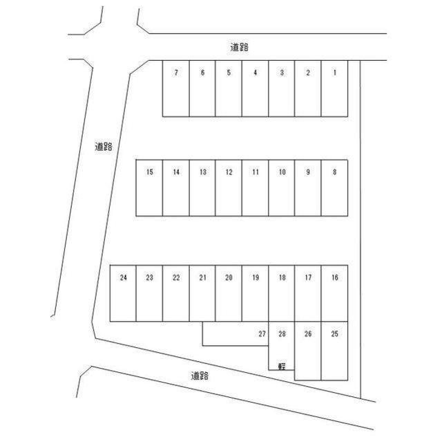 N’S PARKINGの駐車配置図