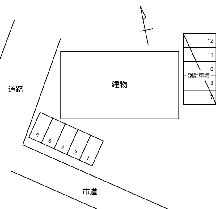 グレースハイツの駐車配置図