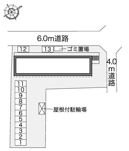 りんぶんⅡ(40272)の駐車配置図