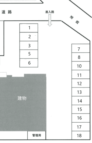 FKエクラシエ駐車場の駐車配置図