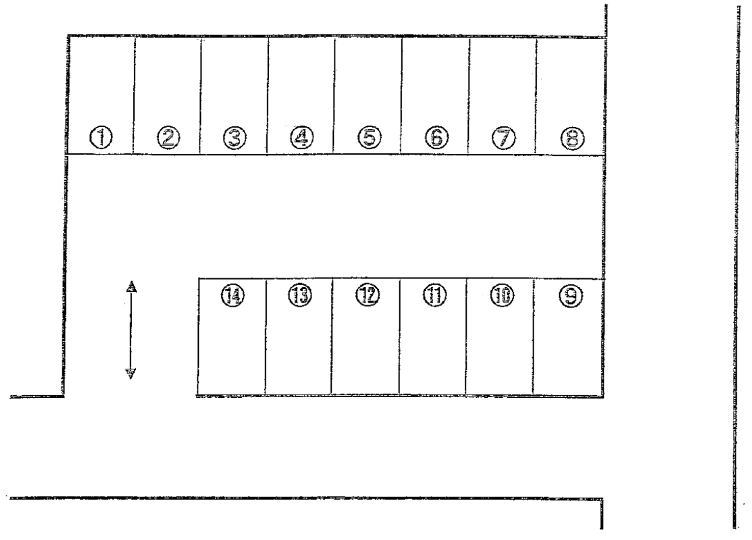 3丁目月極駐車場の駐車配置図